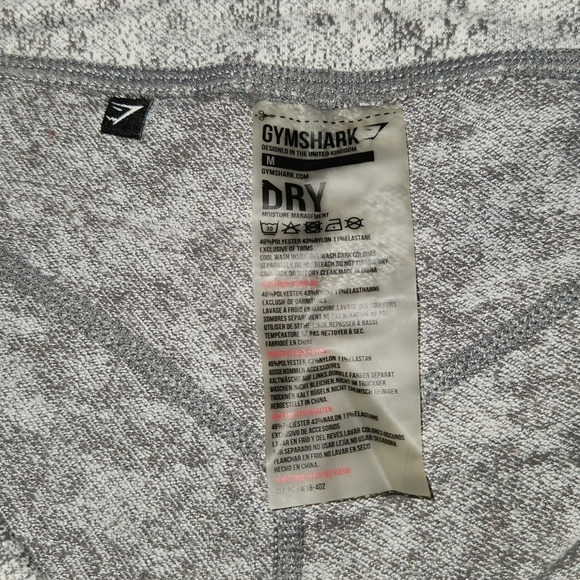 Gymshark Medium Gray Patterned Dry Ankle Leggings - Picture 9 of 10
